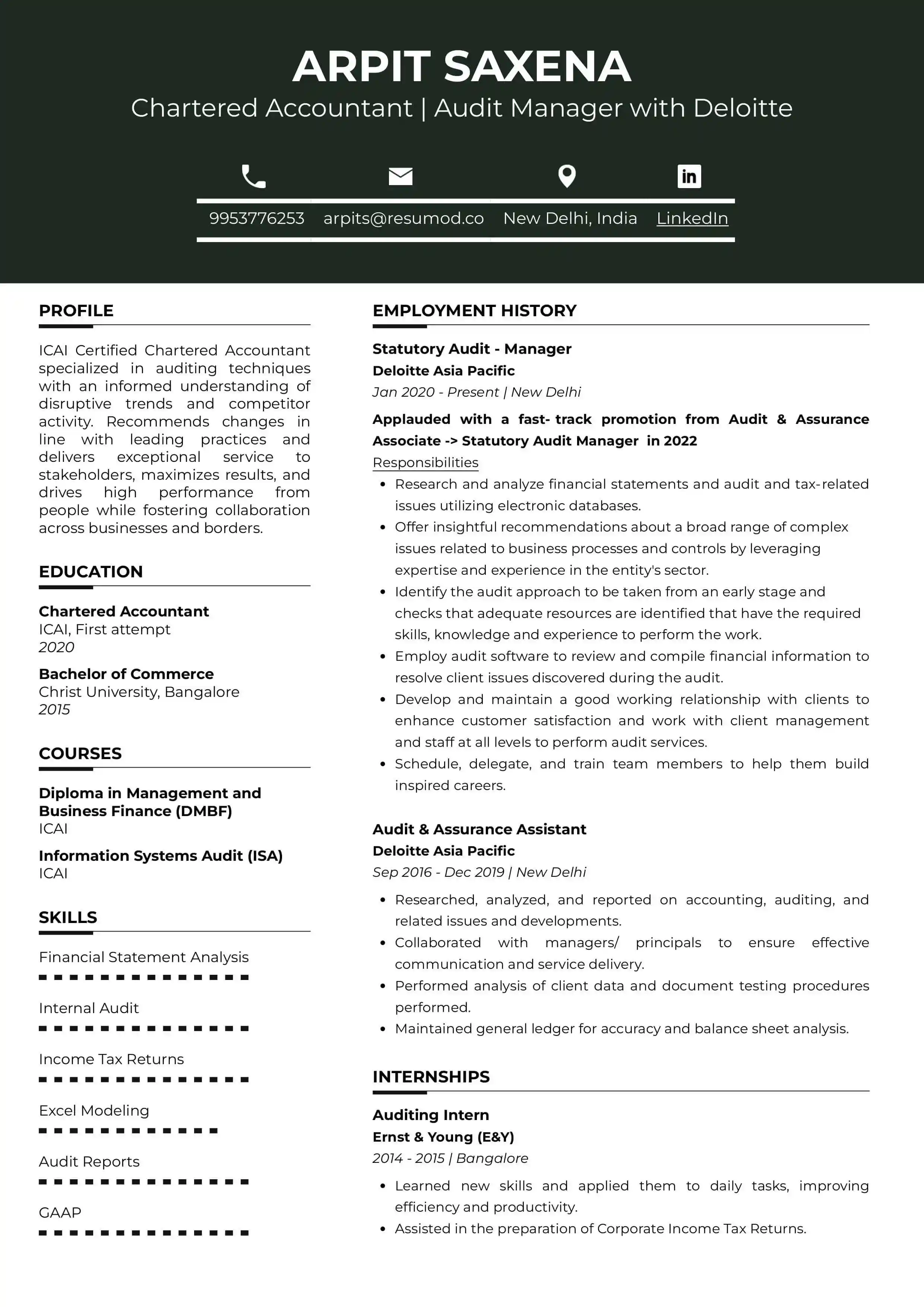 Best Free Resume Templates | ATS optimised Resume Templates | Free Download on Resumod.co