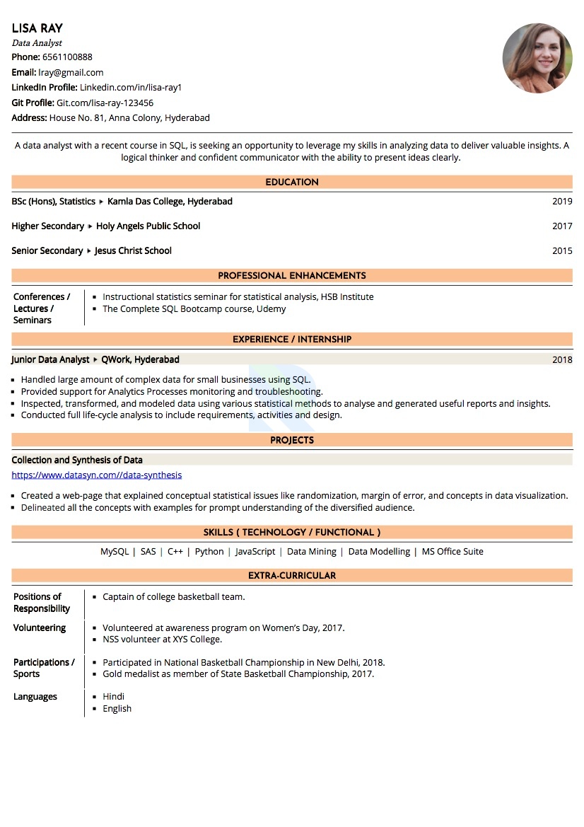 sample-resume-of-associate-data-analyst-with-template-writing-guide